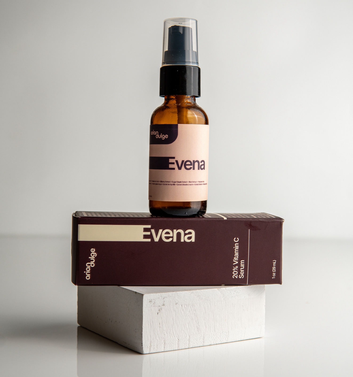 Arian Dulge Skincare — Product photography