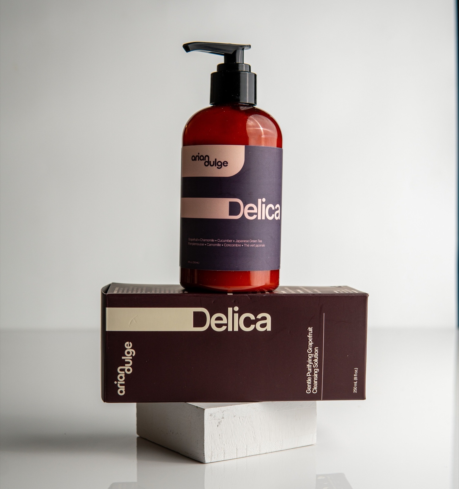 Arian Dulge Skincare — Product photography