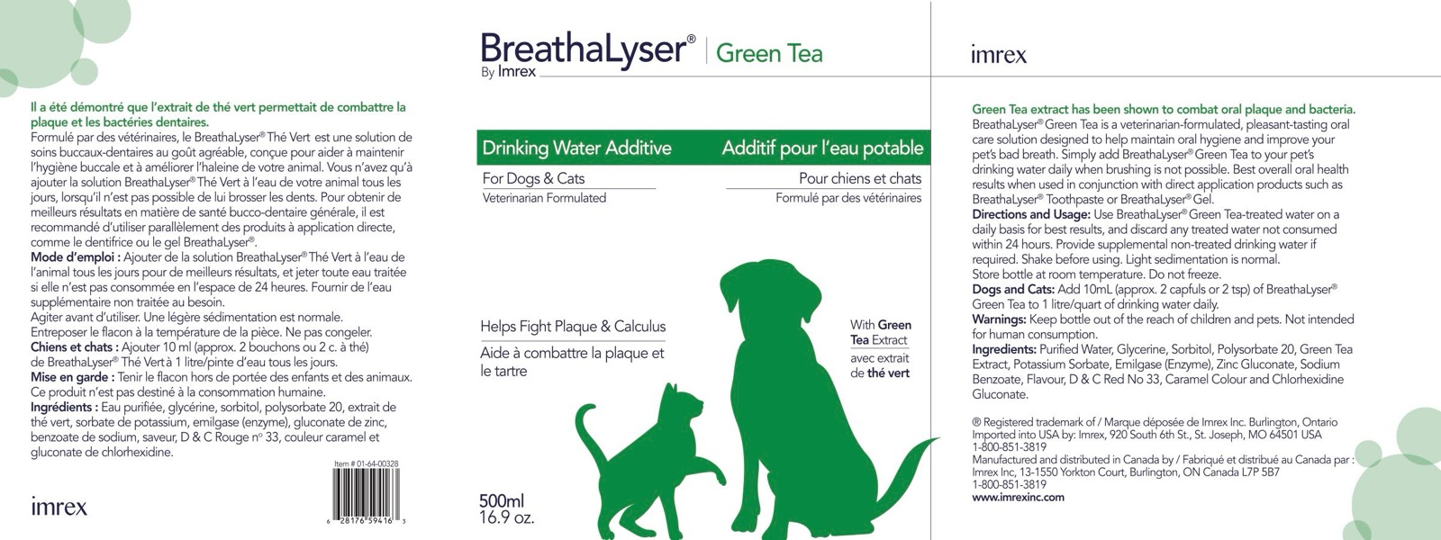 BreathaLyser by Imrex — Product labels